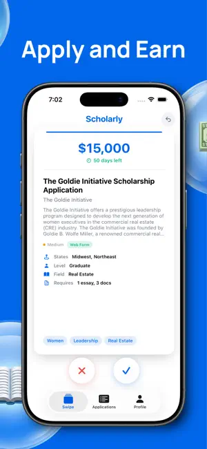 Scholarly - Swipe and Apply screenshot 2