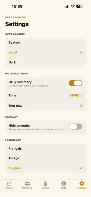 Külçe: Gold, FX, Zakat screenshot 3
