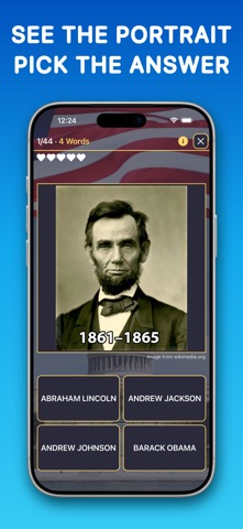 US Presidents Quiz en-US iPhone screenshot