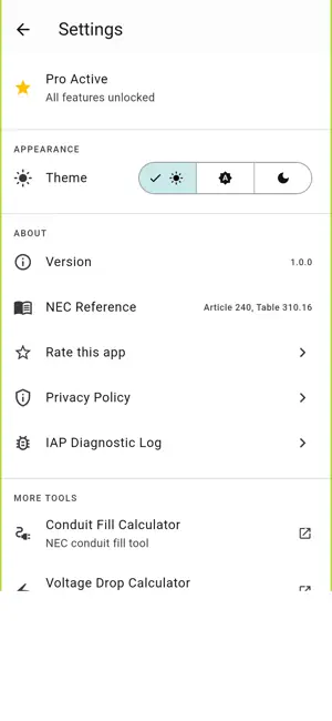 Breaker Size Calc NEC screenshot 4