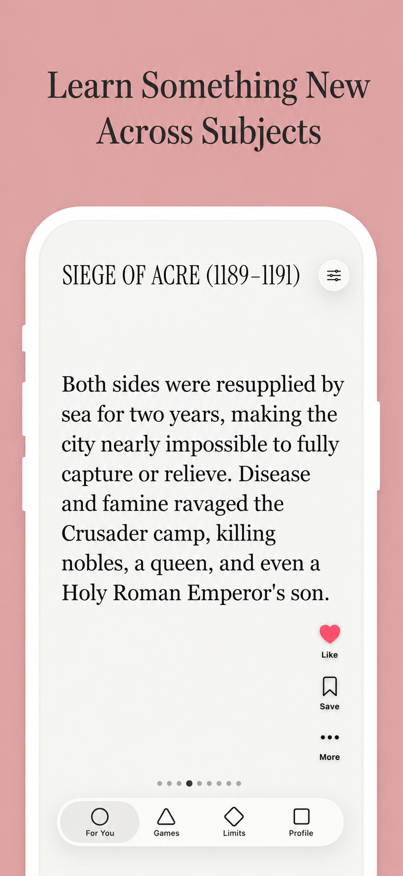 Lore: Daily Facts & Learning screenshot 3