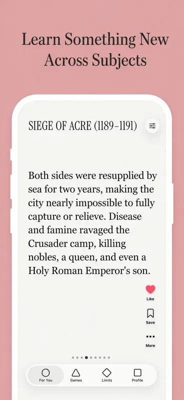 Lore: Daily Facts & Learning screenshot 3 of 4