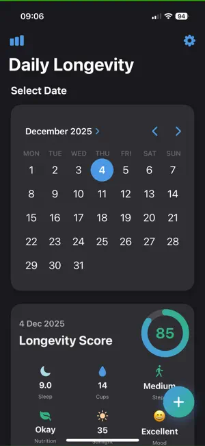 Daily Longevity screenshot 1