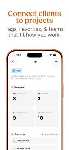 Clients – Contacts & Projects screenshot