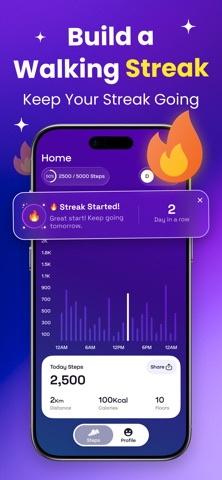 Step Counter & Tracker App iPhone screenshot