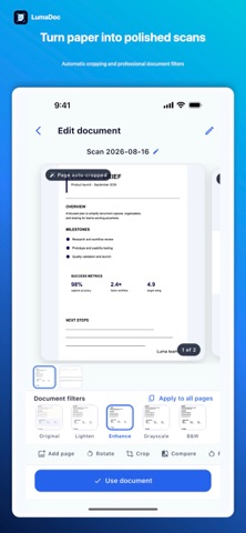 LumaDoc: PDF Document Scanner Screenshot 1 of 4