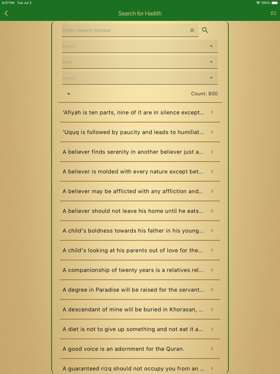 Anwaar - Hadith of Ahl al-Bayt iPad screenshot 4 - Utilities app