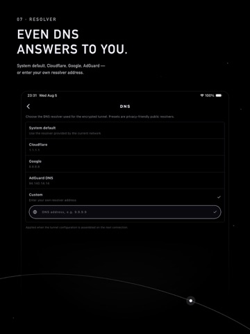 Spaceship Private VPN iPad screenshot