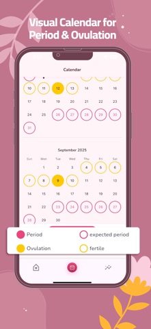 Period tracker - pregnancy app iPhone screenshot