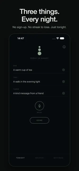 Cairn: Nightly Gratitude screenshot 1