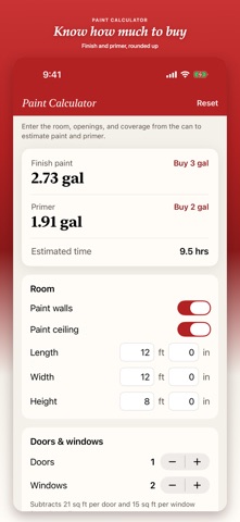 Paint Calculator Screenshot 2 of 4