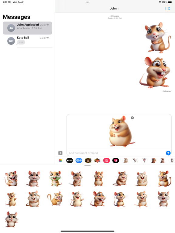 Screenshot #6 pour Happy Gerbil Stickers