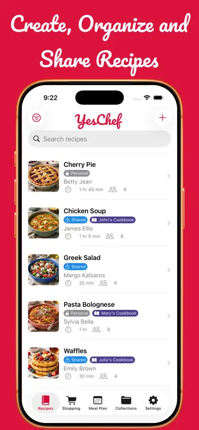 YesChef Recipe Manager screenshot 2