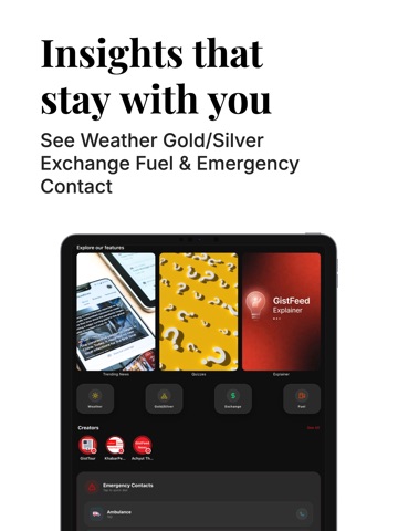 GistFeed iPad screenshot