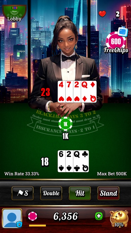 Blackjack 21 - Dealer Queens screenshot-3