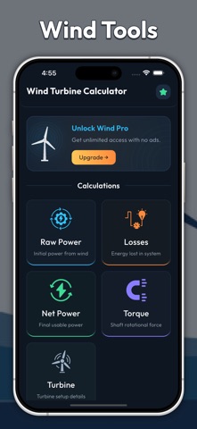 Wind Turbine Calculator. screenshot