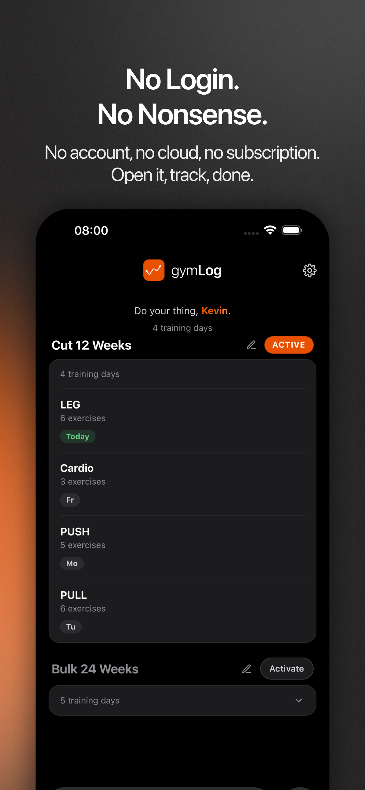 gymLog Training Log screenshot 6