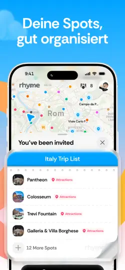 Screenshot von Rhyme (früher Roamy) auf dem iPhone 2