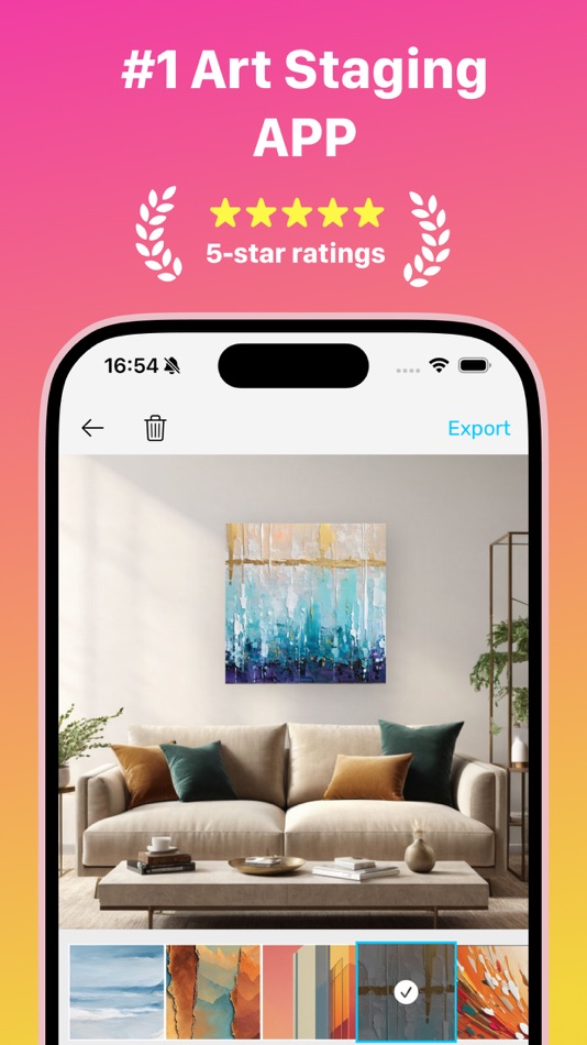 #1. Art Rooms Preview: FrameX AI (iOS) Podle: Aghdas Yilmaz