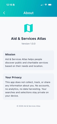 Aid & Service Atlas iPhone screenshot