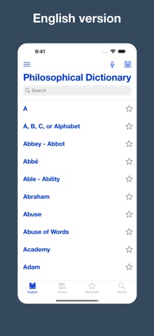 A Philosophical Dictionary app screenshot