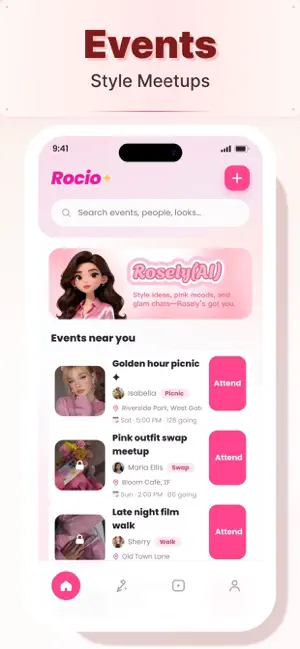 Rocio - Video Chat，Pink Share screenshot 4