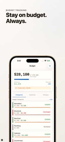 Renovation Budget - Scope Screenshot 2 of 5