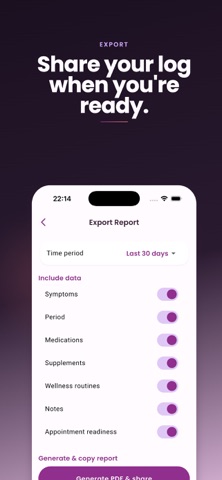 Perimenopause Tracker + iPhone screenshot