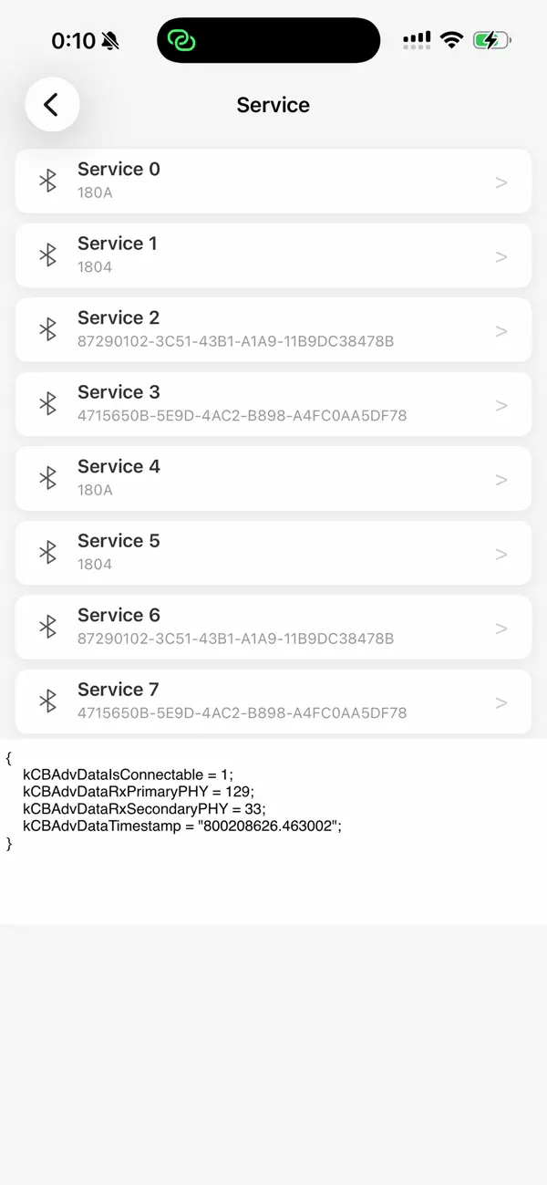 Screenshot #3 pour Bluetooth Low Energy BLE  tool