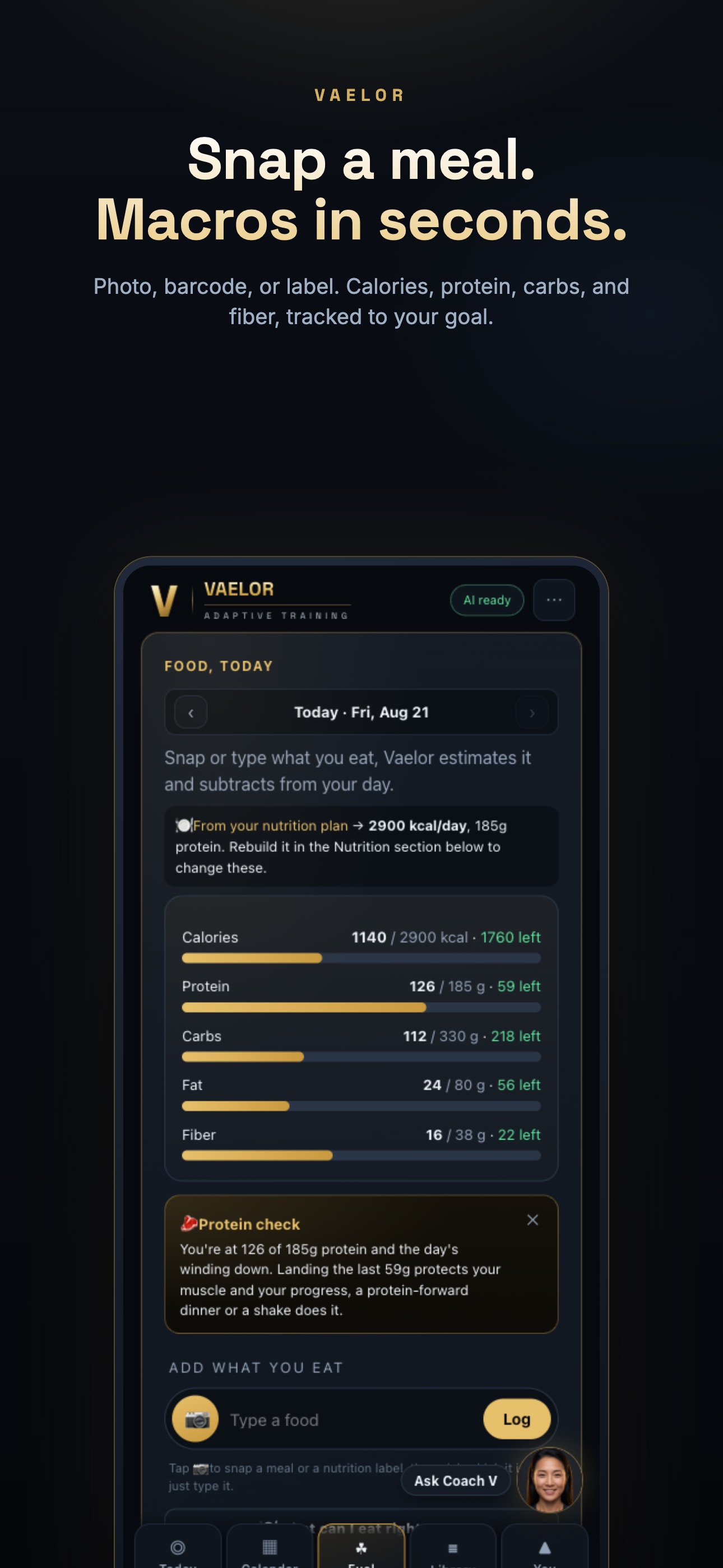 Screenshot 2 of Vaelor: AI Personal Trainer