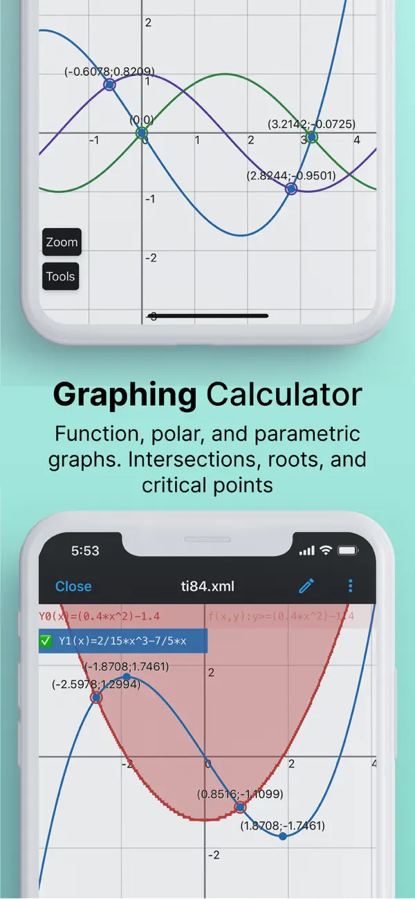 #4. Ncalc - Graphing Calculator 84 (iOS) By: Tran Duy