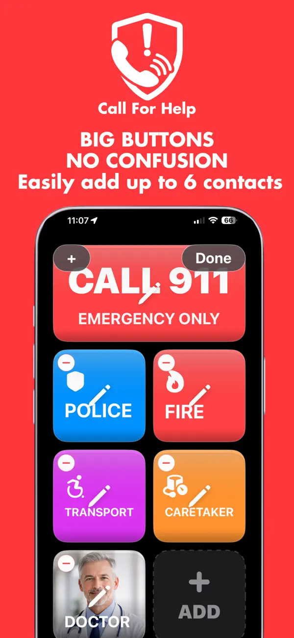 Screenshot #2 pour Call for Help - Big Buttons