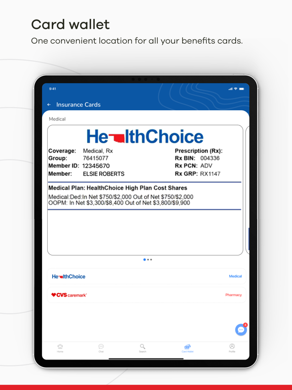 HealthChoice Benefits iPad screenshot 5 - Medical app