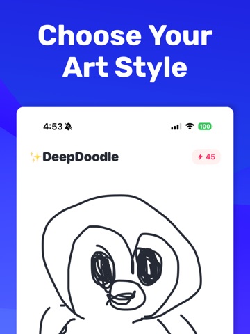 DeepDoodle: Draw with AI iPad screenshot