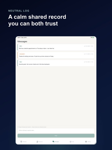 Co-Parenting: Custody & Plan iPad screenshot