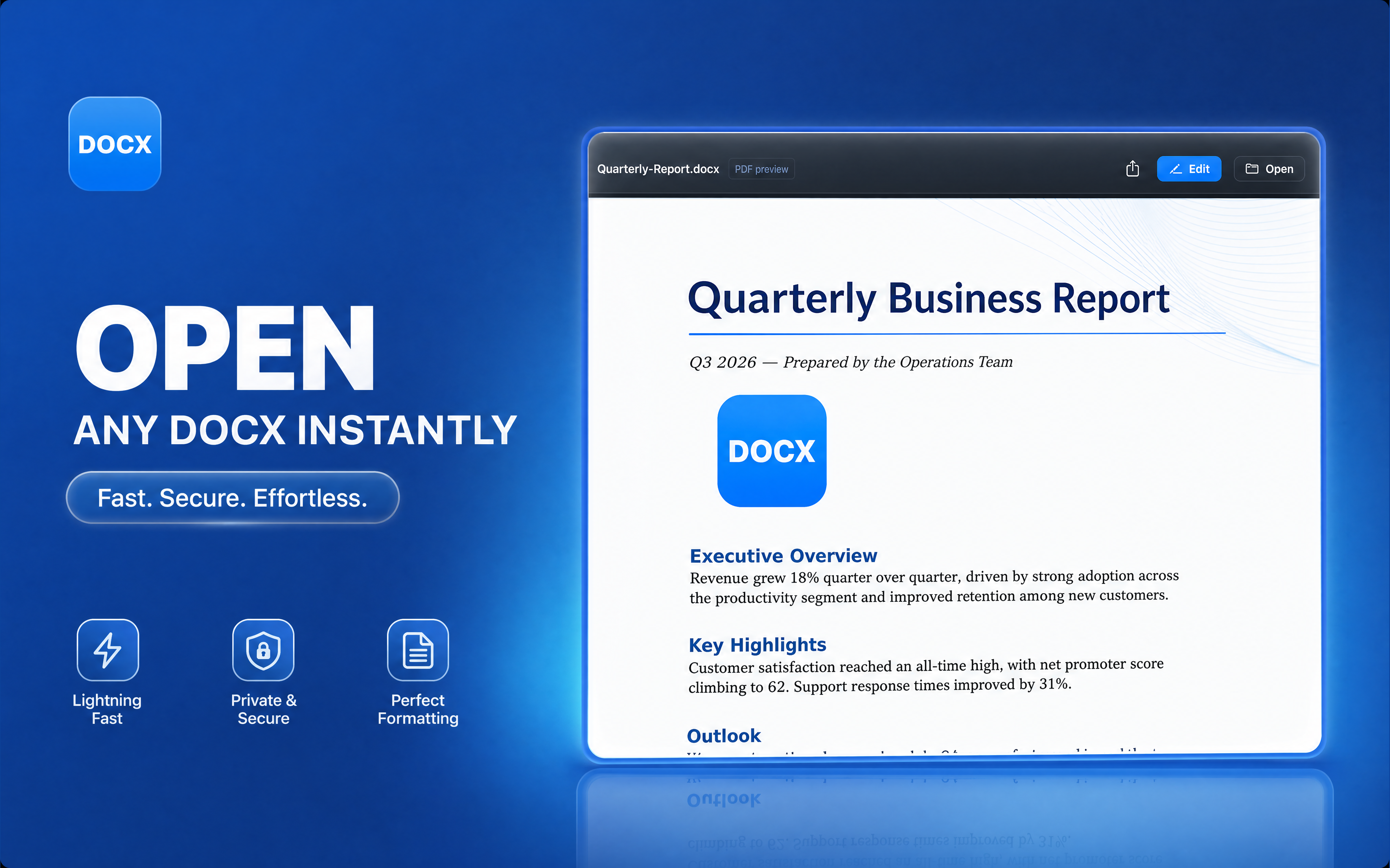 DOCX Reader To PDF Converter