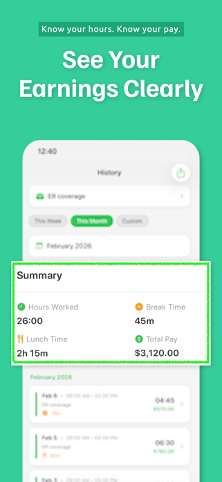 Work Log – Hours Tracker Screenshot 5 of 7