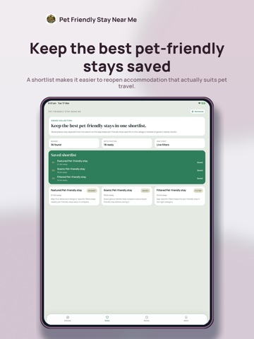 Pet Friendly Stay Near Me iPad screenshot