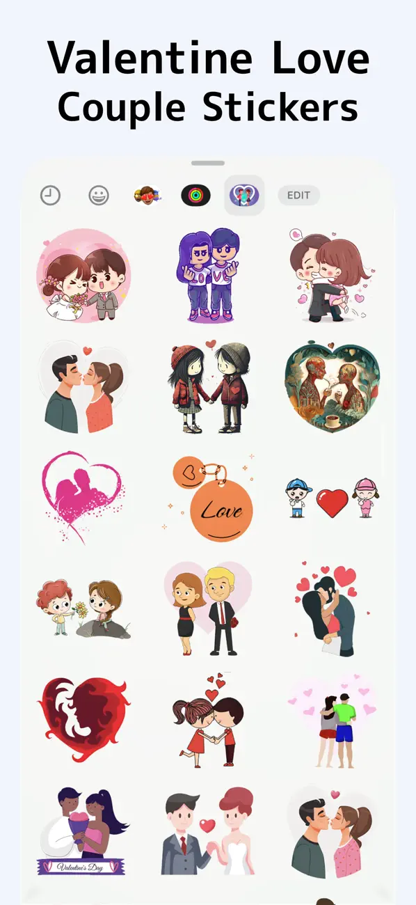 Screenshot #2 pour Valentine Love Couple Stickers