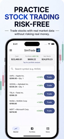 Paper Trading Simulator Screenshot 1 of 4