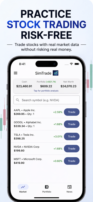 Paper Trading Simulator Screenshot 1 of 4