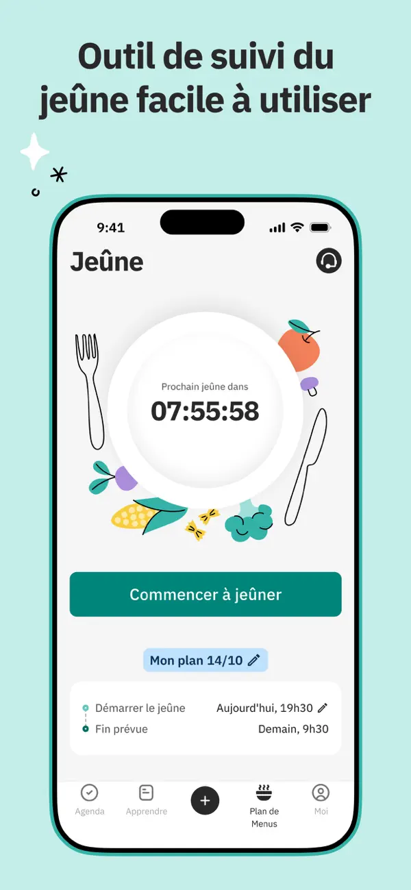 Screenshot #2 pour Unimeal : Jeûne et régime