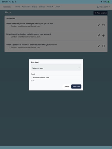 Foundation Bank Mobile iPad screenshot