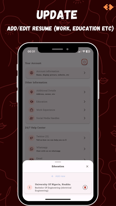 Connect me: Digital identity Screenshot