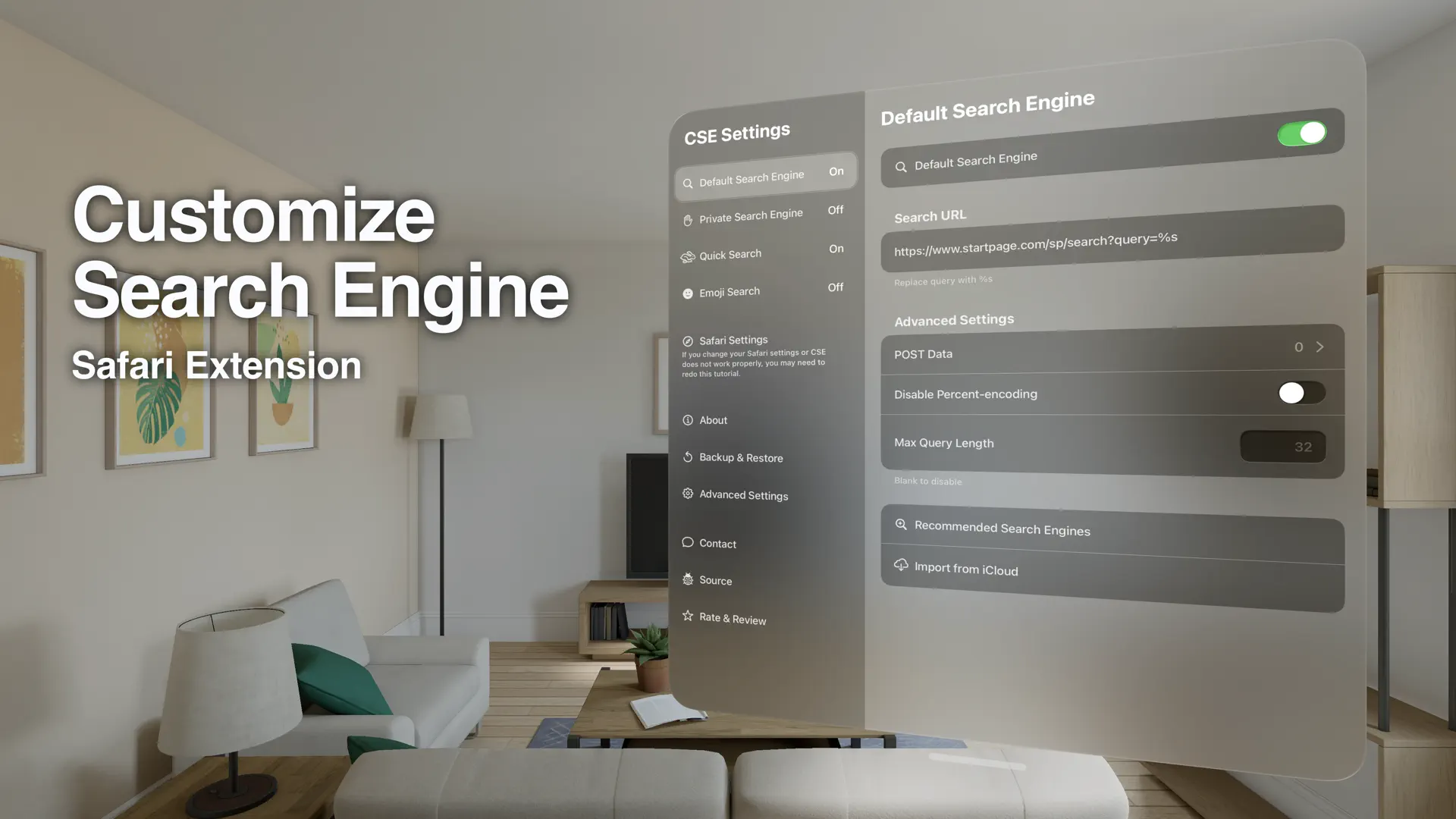 Customize Search Engine screenshot