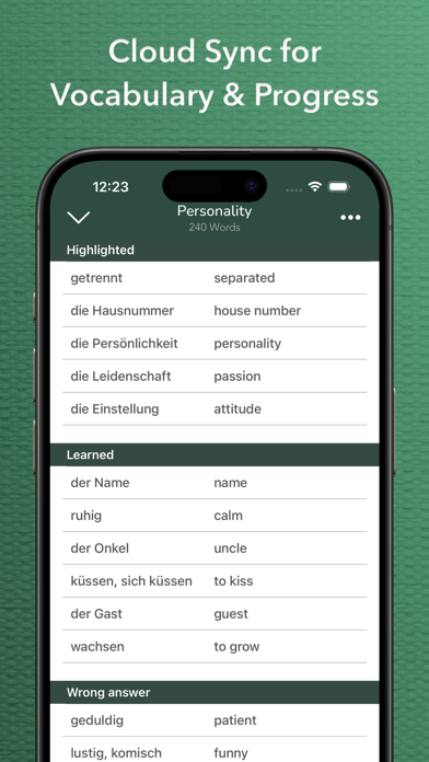 Vocabulary Flashcards - Vocabu Screenshot
