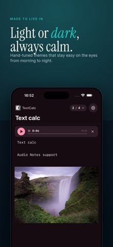 TextCalc iPhone screenshot