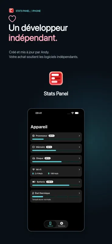 Stats Panel - Moniteur Système screenshot 9 of 9