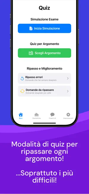 Quiz Patente ufficiale 2025 AI screenshot 2