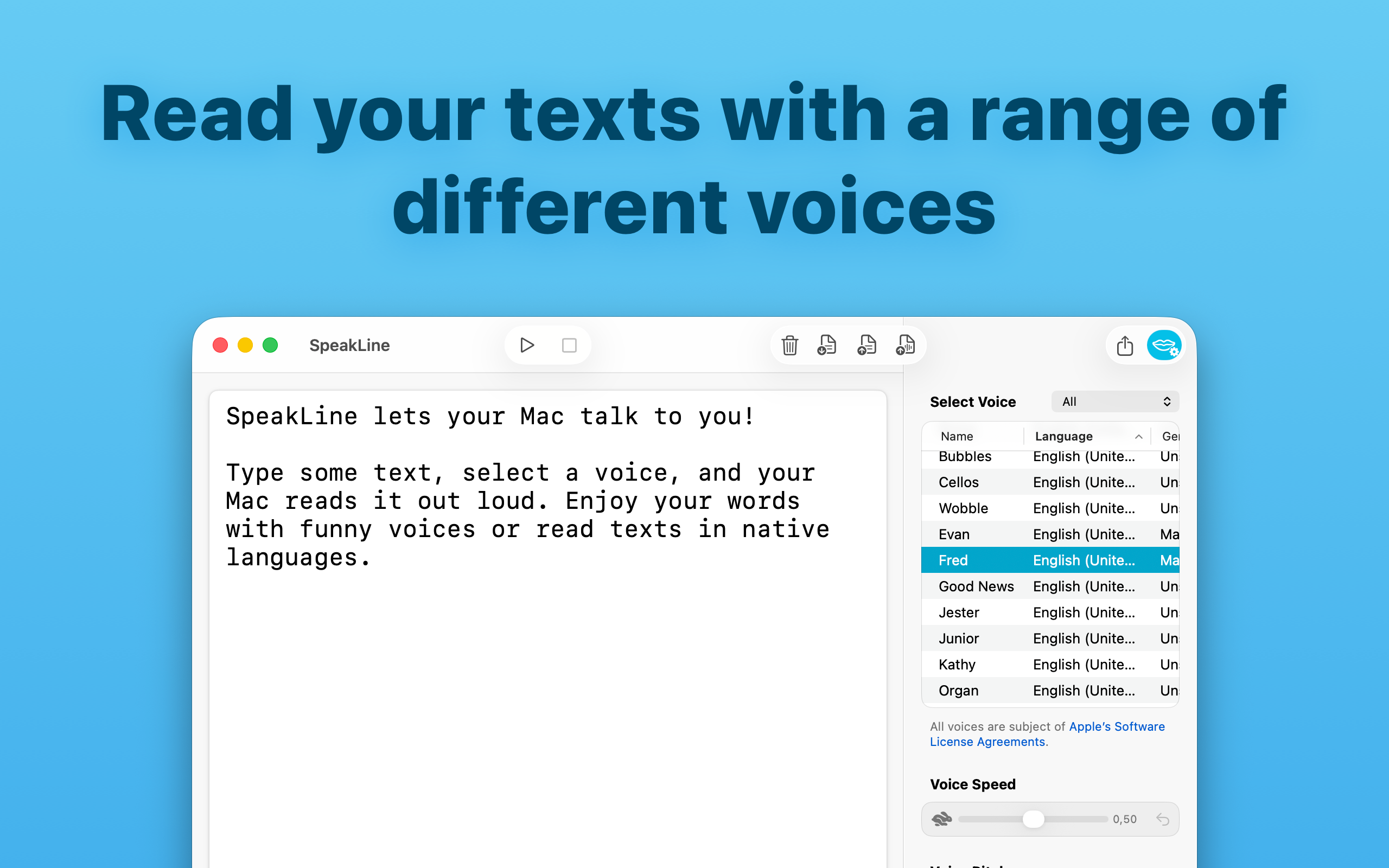 SpeakLine – Text to Speech